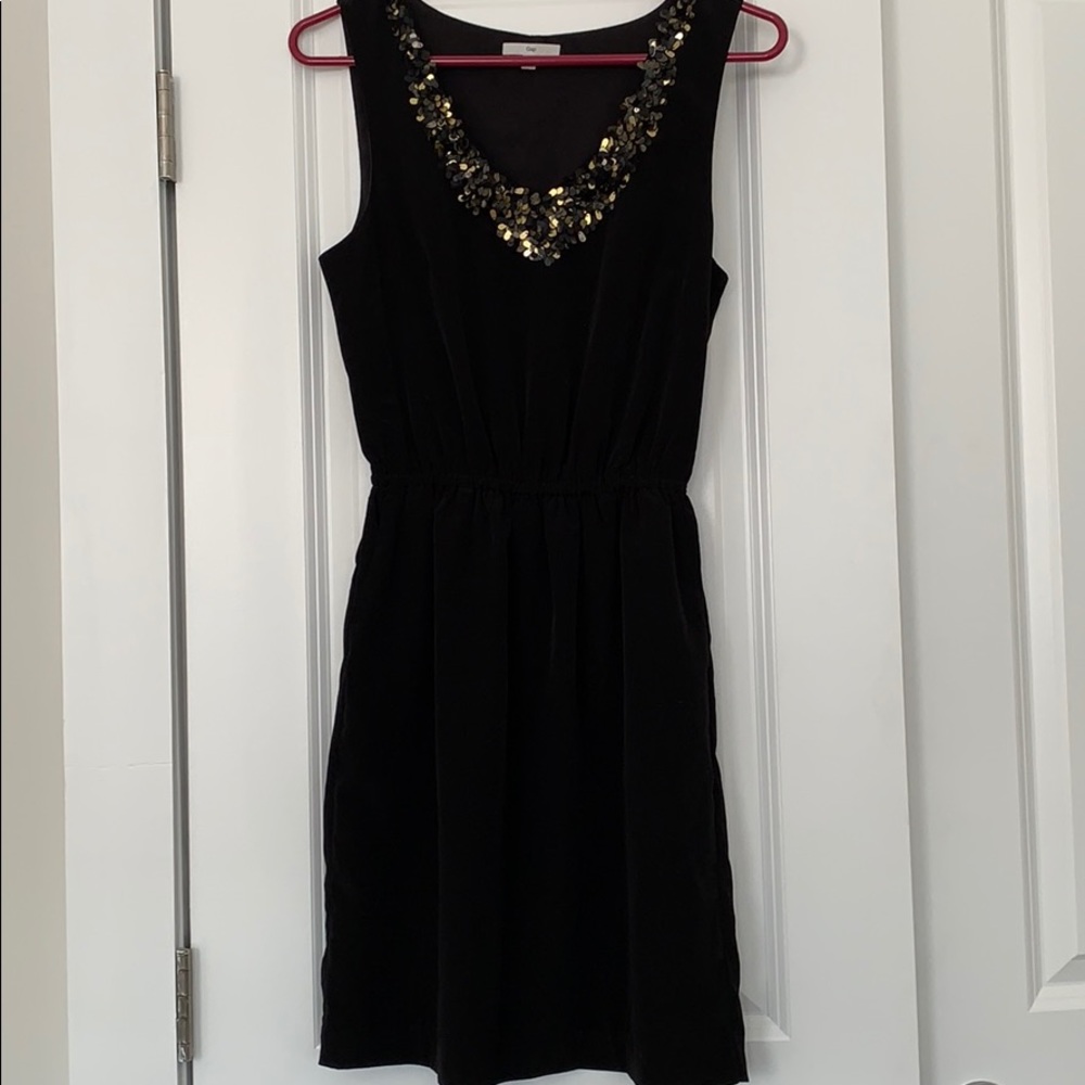 GAP little black dress with sequin detail